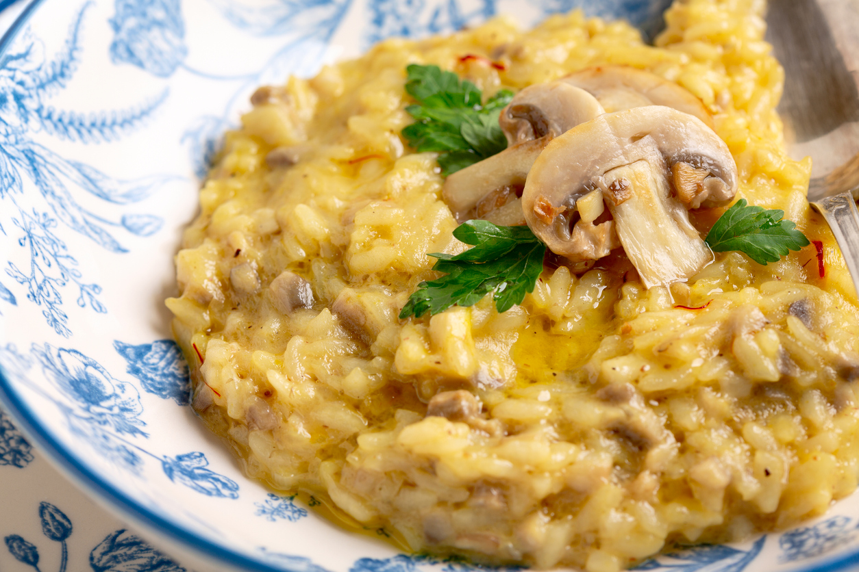 farfurie cu risotto cu orez arborio
