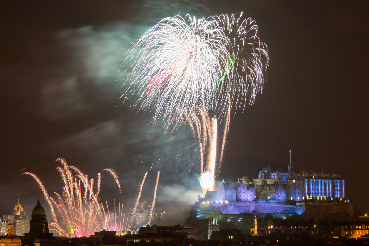 Edinburgh Focuri de artificii Scoția Marea Britanie