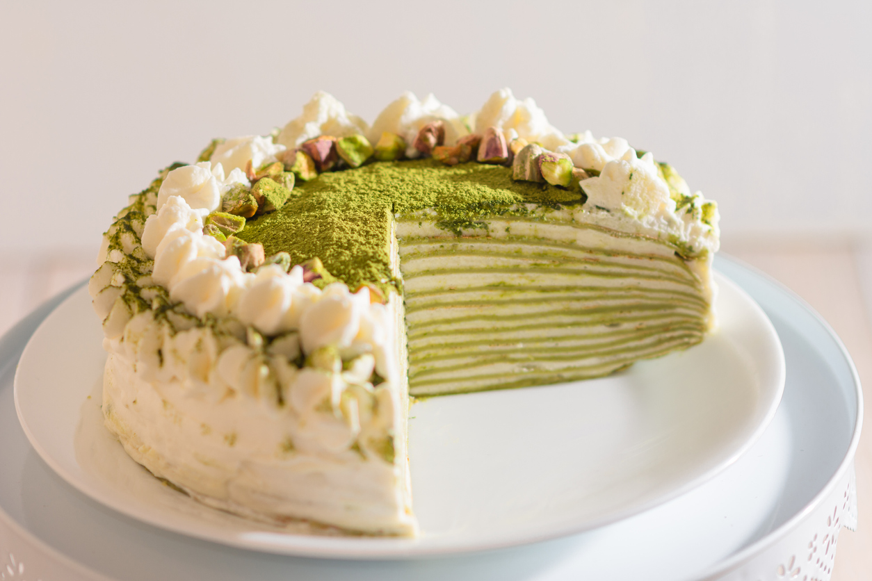 Matcha Mille Crepe Tort