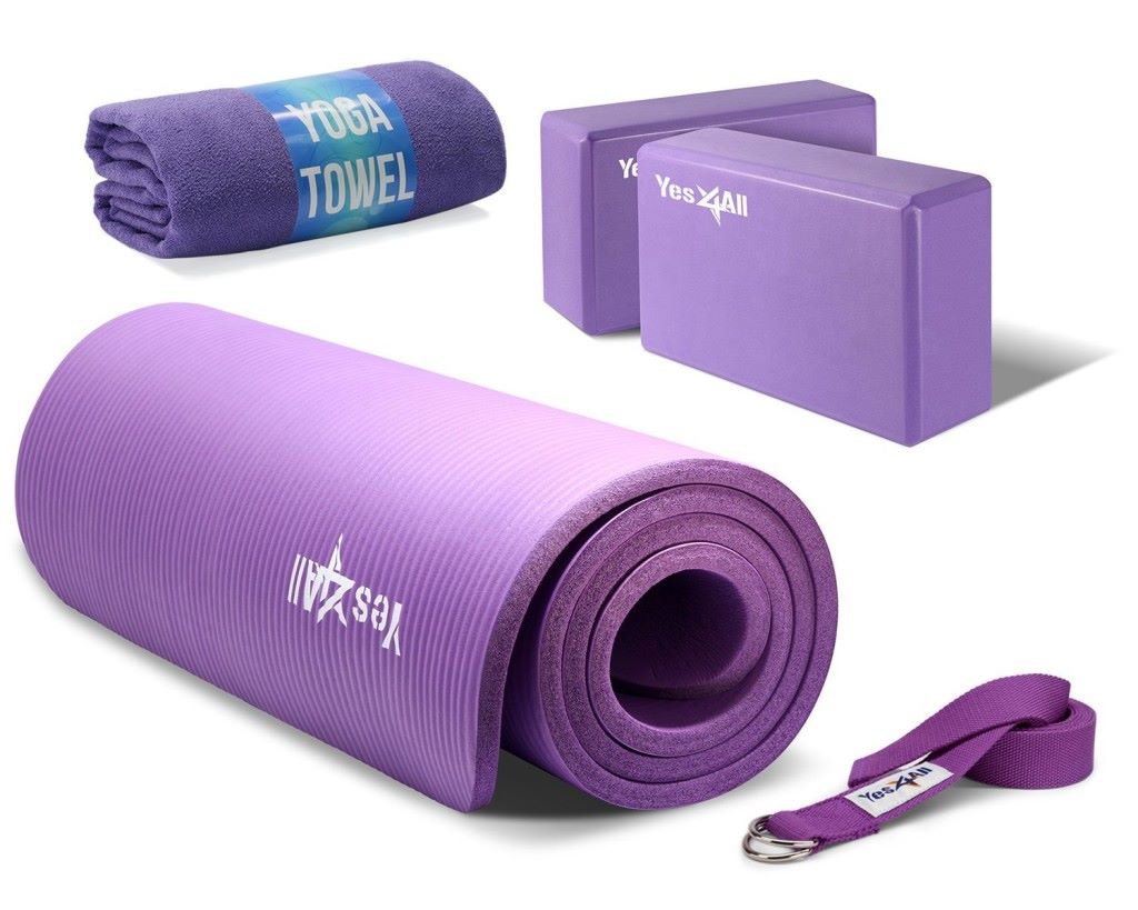 accesorii yoga, covoras, caramizi, minge