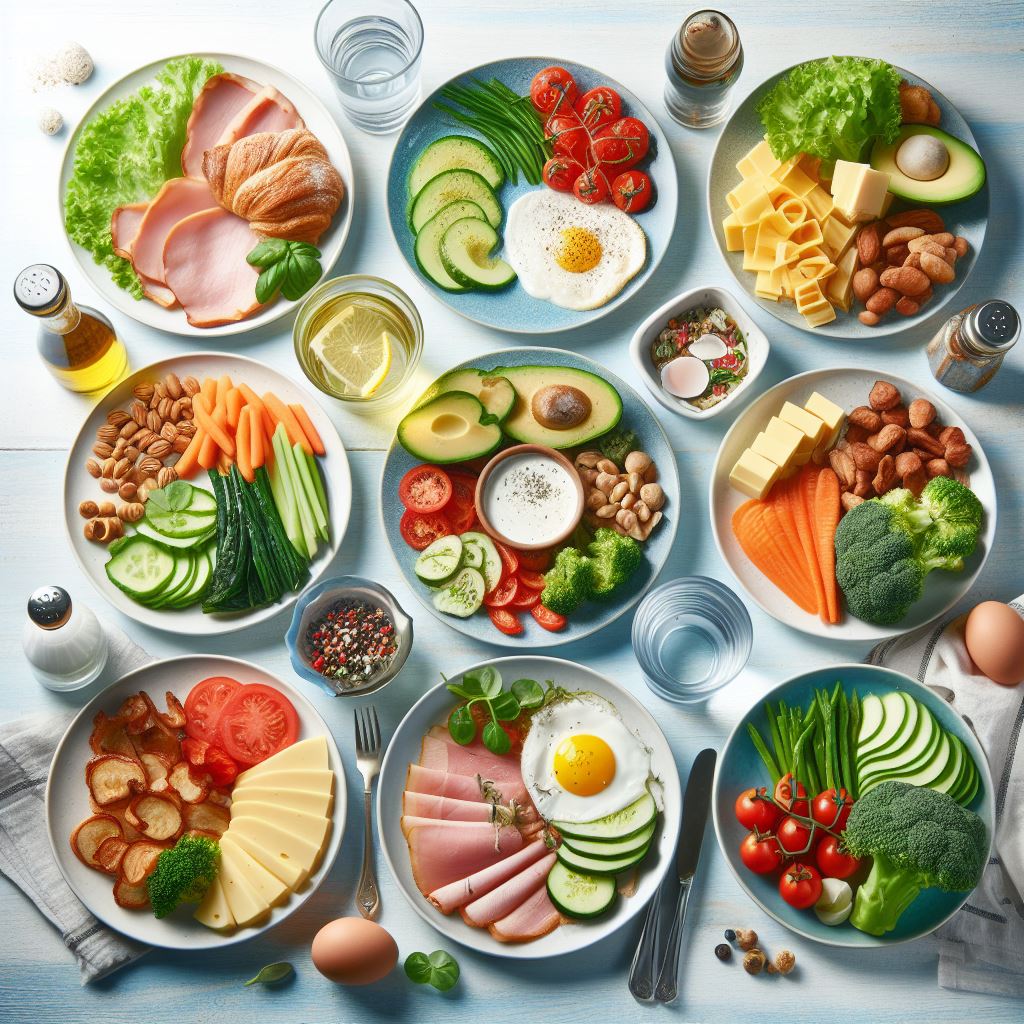 farfurii pregatite pentru un meniu de dieta pentru o saptamana