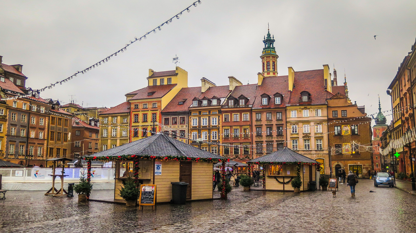 Piata veche din Varsovia in peroada Craciunului
