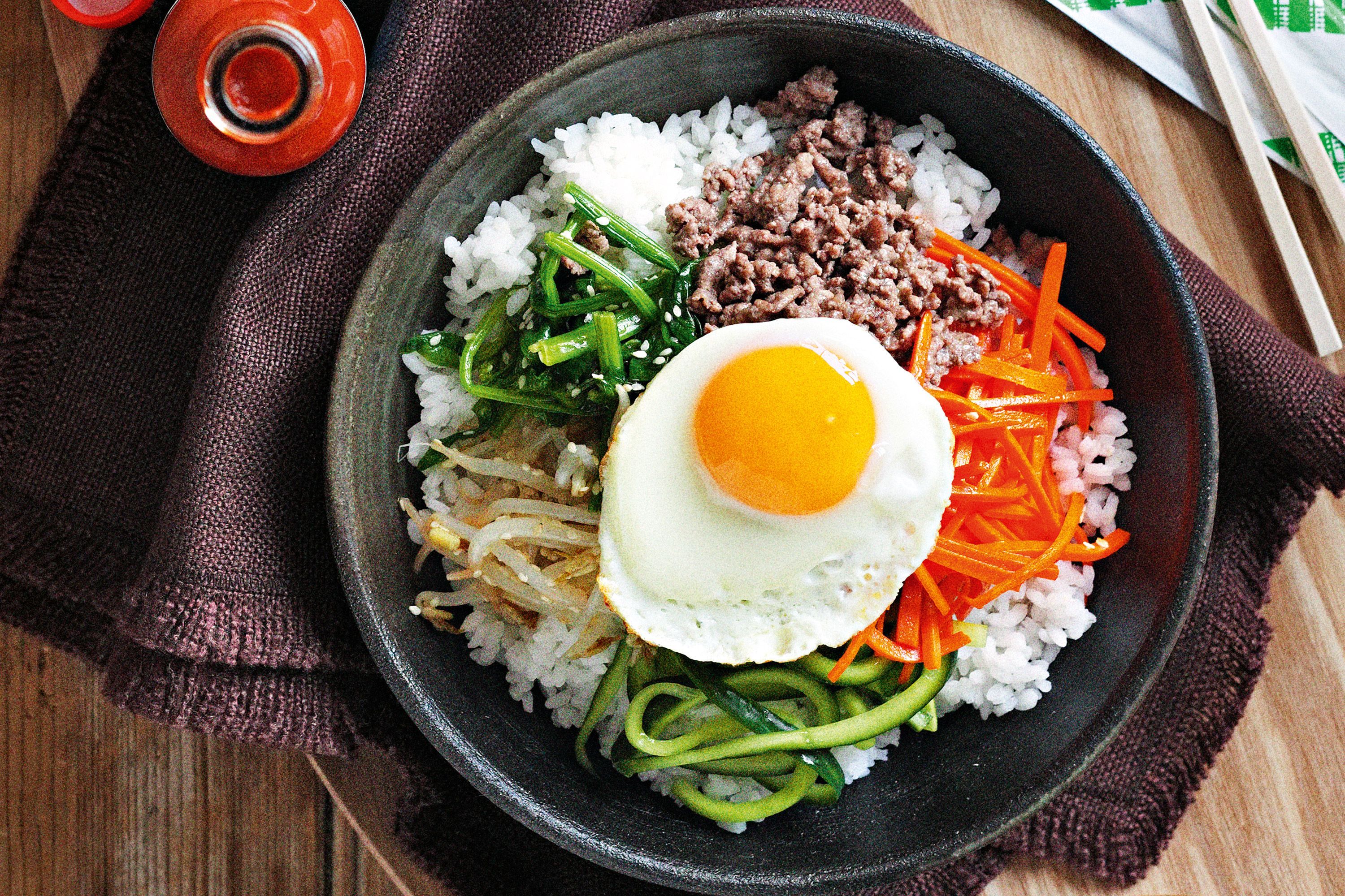 Bibimbap preparat coreean