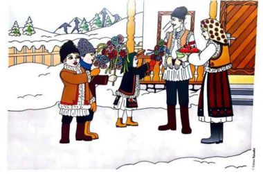 ilustratie veche despre traditia sorcovei