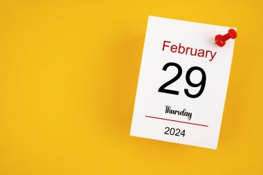 o fila din calendarului anului 2024, cu ziua de 29 februarie